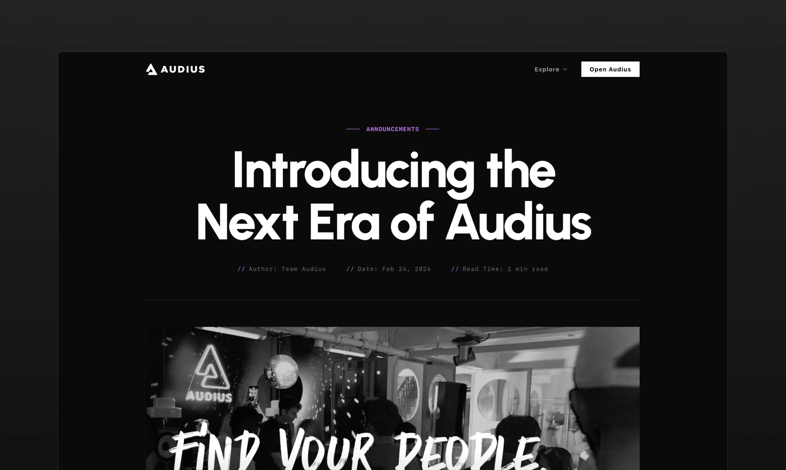 Audius Blog preview